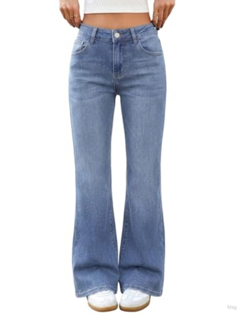 ELLEVEN Women's High Stretchy Sweatpant Jeans Bootcut Flare High Rise